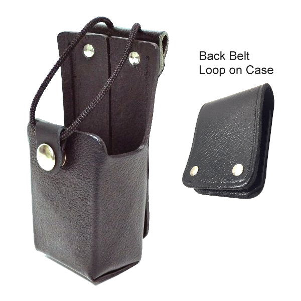 Radio Case - Leather (half) with Belt Loop