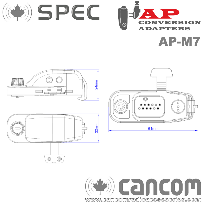 Conversion Adapter, Motorola XPR/TRBO