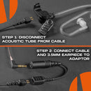 N-ear: Acoustic Tube to 3.5mm Adapter