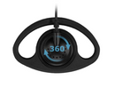 Earhook Speaker Listen-only, D-style Earhook