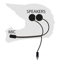 Helmet Insert Kit with Boom Microphone