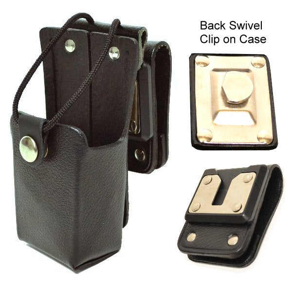 Radio Case - Leather (half) with Swivel Clip