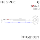 Earhook Speaker Listen-only, D-style Earhook